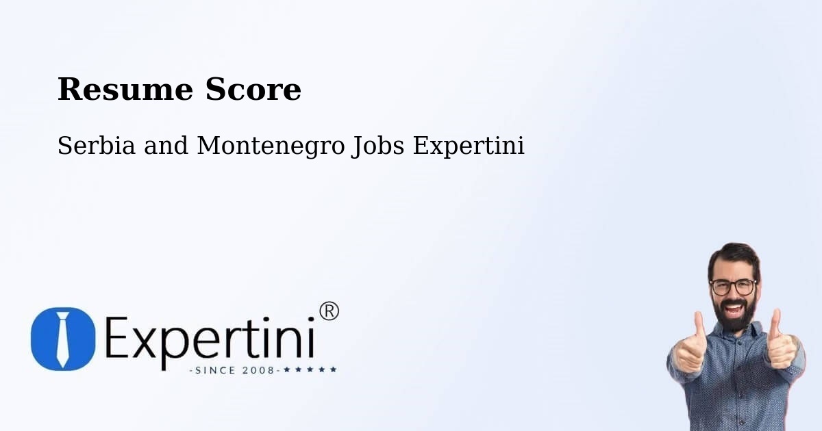 Resume Score & Job Description Match Tool – Vulcan - Serbia and Montenegro Jobs Expertini